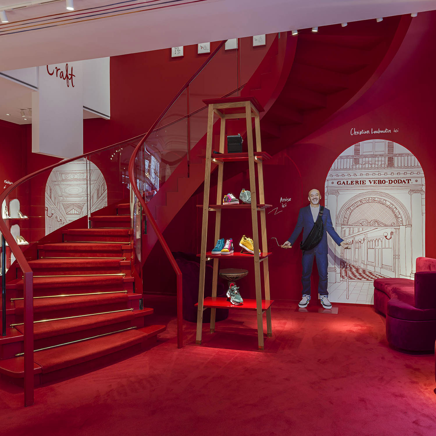 Paint it Red: Christian Louboutin Boutique - Canadian Interiors